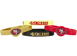 San Francisco 49ers Bracelets 4 Pack Silicone