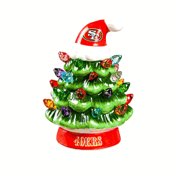 San Francisco 49ers Christmas Tree 4 Inch LED Tabletop