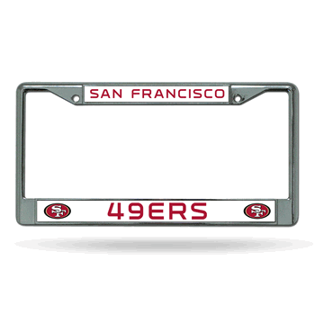 San Francisco 49ers Standard Chrome Frame with Plastic Inserts 12