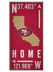 San Francisco 49ers Coordinate 6x12 Sign