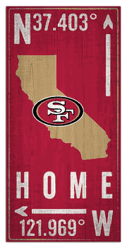 San Francisco 49ers Coordinate 6x12 Sign