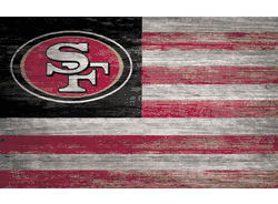 San Francisco 49ers Distressed Flag 11x19