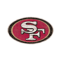 San Francisco 49ers Distressed Logo Cutout Sign