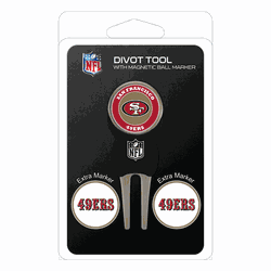 San Francisco 49ers Divot Tool Pack - Signature tool w/ 3 markers