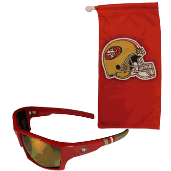 San Francisco 49ers Edge Wrap Sunglass and Bag Set