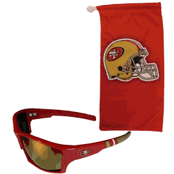 San Francisco 49ers Edge Wrap Sunglass and Bag Set