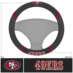 San Francisco 49ers Embroidered Steering Wheel Cover