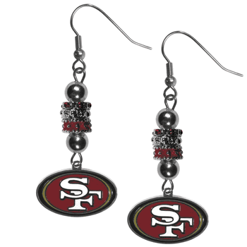 San Francisco 49ers Euro Bead Earrings