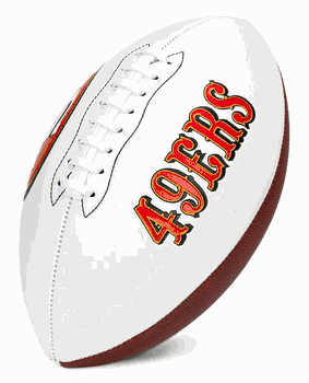 San Francisco 49ers Franklin NFL Team Signature Autograph White Panel Football