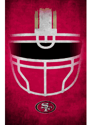 San Francisco 49ers Ghost Helmet 17x26
