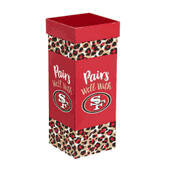 San Francisco 49ers Glass 17oz Wine Stemmed Boxed