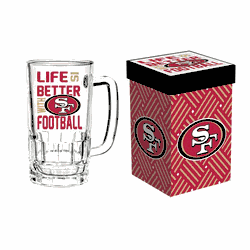 San Francisco 49ers Glass 18oz Tankard Boxed