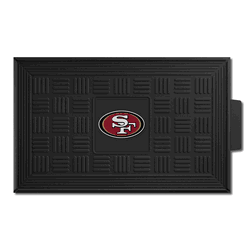 San Francisco 49ers Heavy Duty Vinyl Medallion Door Mat - 19.5in. x 31in.