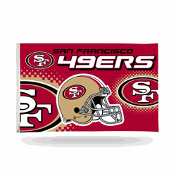 San Francisco 49ers Helmet 3' x 5' Banner Flag