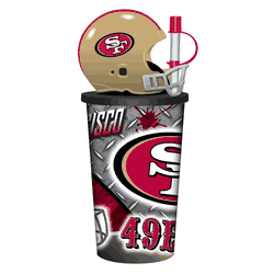 San Francisco 49ers Helmet Cup 32oz Plastic with Straw