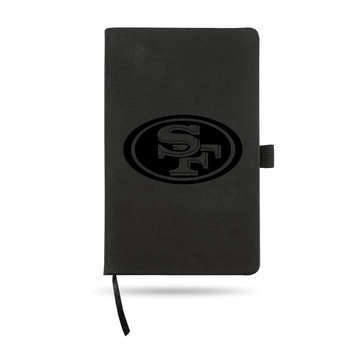 San Francisco 49ers Black - Primary Laser Engraved Small Notepad