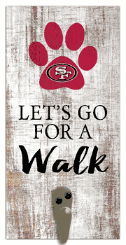 San Francisco 49ers Leash Holder 6x12 Sign