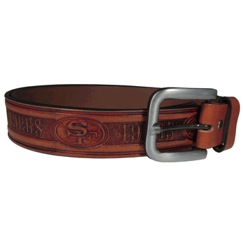 San Francisco 49ers Leather Embossed Belt