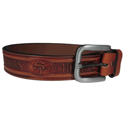 San Francisco 49ers Leather Embossed Belt