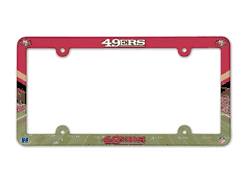 San Francisco 49ers License Plate Frame Plastic Full Color Style