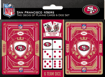 San Francisco 49ers NFL 2-pack Playing Cards & Dice Set