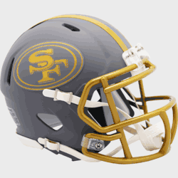 San Francisco 49ers NFL Mini Speed Football Helmet <B>SLATE</B>