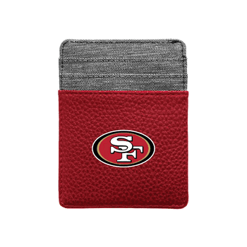 San Francisco 49ers Pebble Front Pocket Wallet Dark Red