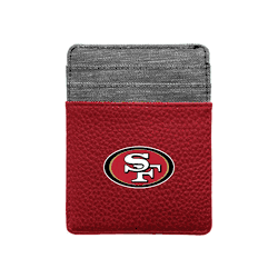 San Francisco 49ers Pebble Front Pocket Wallet Dark Red
