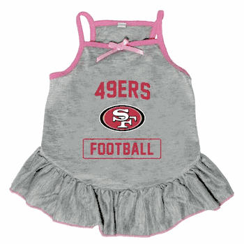 San Francisco 49ers Pet Dress Grey Type XLarge