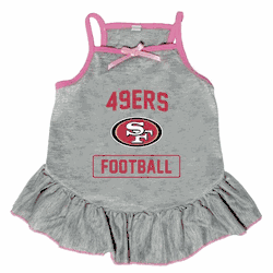 San Francisco 49ers Pet Dress Grey Type XSmall
