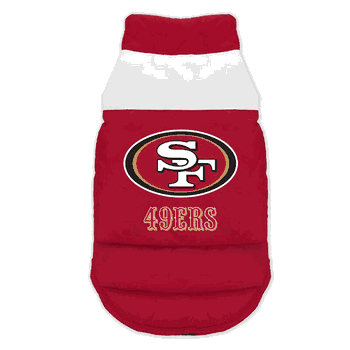 San Francisco 49ers Pet Parka Puff Vest Large