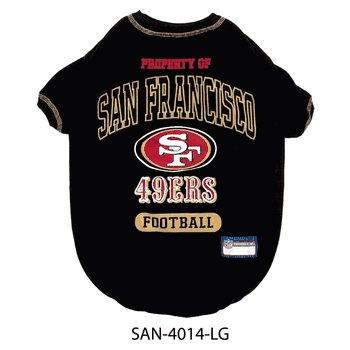 San Francisco 49ers Pet Tee Shirt Large