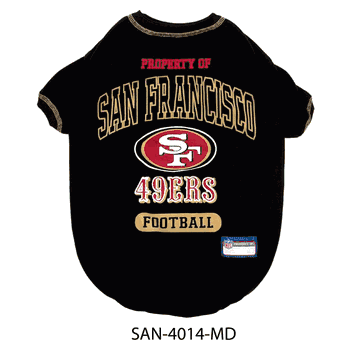 San Francisco 49ers Pet Tee Shirt - Medium