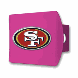 San Francisco 49ers Pink Metal Hitch Cover with  3D Color Emblem