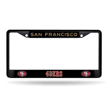 San Francisco 49ers Primary Black Chrome Frame with Plastic Inserts 12