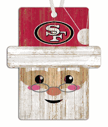 San Francisco 49ers Santa Ornament