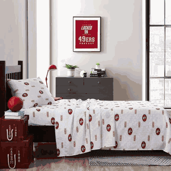 San Francisco 49ers Scatter Bedding Sheet Set Twin