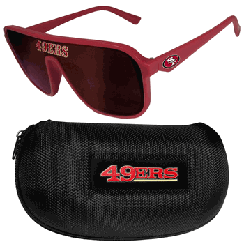 San Francisco 49ers Shield Sunglasses with Case