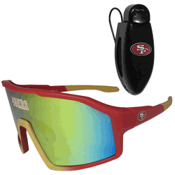 San Francisco 49ers Shield Sunglasses with Visor Clip