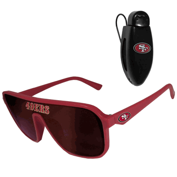 San Francisco 49ers Shield Sunglasses with Visor Clip
