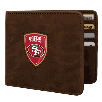 San Francisco 49ers Shield Wallet - Brown