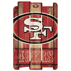 San Francisco 49ers Sign 11x17 Wood Fence Style