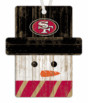 San Francisco 49ers Snowman Ornament