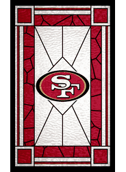San Francisco 49ers Stained Glass 11x19 Wood Sign