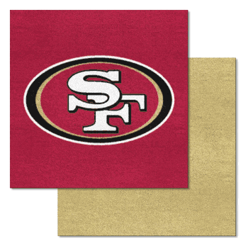 San Francisco 49ers Team Carpet Tiles - 45 Sq Ft.