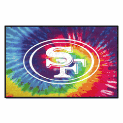 San Francisco 49ers Tie Dye Starter Mat Accent Rug - 19in. x 30in.