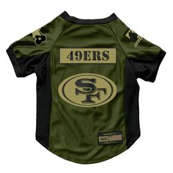 San Francisco 49ers Valor Pet Stretch Jersey - Medium
