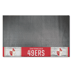 San Francisco 49ers Vinyl Grill Mat - 26in. x 42in., NFL Vintage