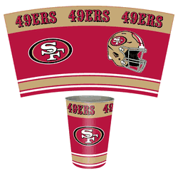 San Francisco 49ers Wastebasket 3.3 Gallon Tin