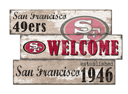 San Francisco 49ers Welcome 3 Plank